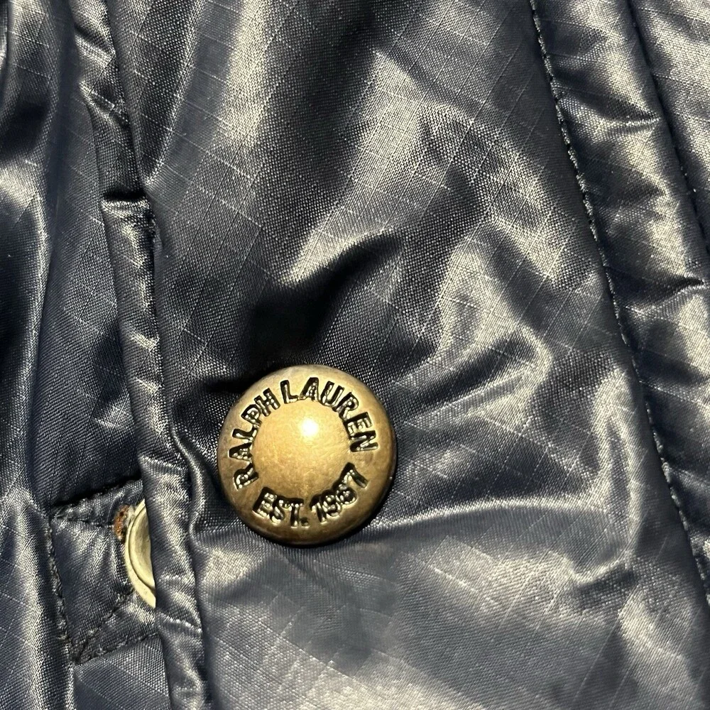 Vintage Polo Ralph Lauren Goose Down Puffer Jacket Hill Alpine Leather Vest 90s